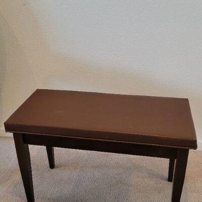 Lot 77: Vintage Padded Bench