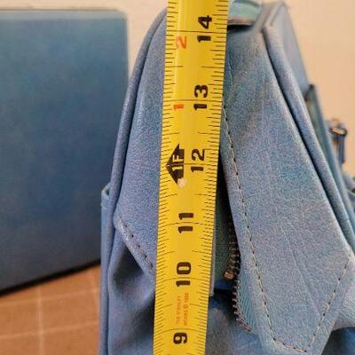Lot 78: Vintage SAMSONITE Mid Century Modern Blue Sky Luggage and Briefcase Set