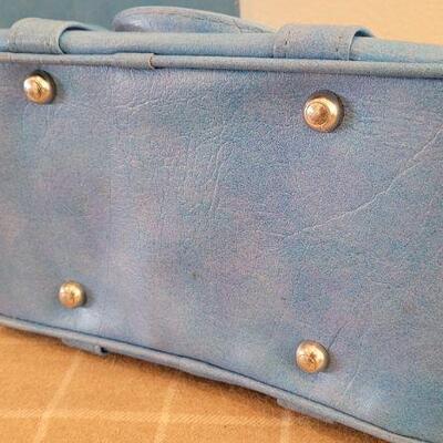 Lot 78: Vintage SAMSONITE Mid Century Modern Blue Sky Luggage and Briefcase Set