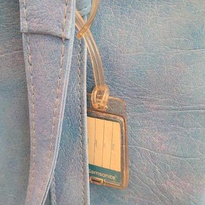 Lot 78: Vintage SAMSONITE Mid Century Modern Blue Sky Luggage and Briefcase Set