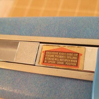 Lot 78: Vintage SAMSONITE Mid Century Modern Blue Sky Luggage and Briefcase Set