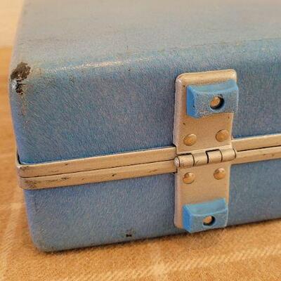 Lot 78: Vintage SAMSONITE Mid Century Modern Blue Sky Luggage and Briefcase Set