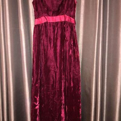 1960s Evening Gown - " Crushed Velvet " 