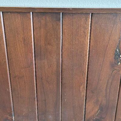 Lot 87: Vintage Mid Century Modern Heavy Wood Headboard