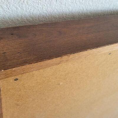 Lot 87: Vintage Mid Century Modern Heavy Wood Headboard