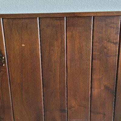 Lot 87: Vintage Mid Century Modern Heavy Wood Headboard