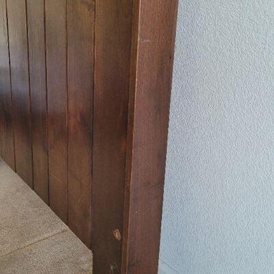 Lot 87: Vintage Mid Century Modern Heavy Wood Headboard