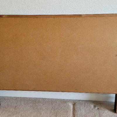 Lot 87: Vintage Mid Century Modern Heavy Wood Headboard