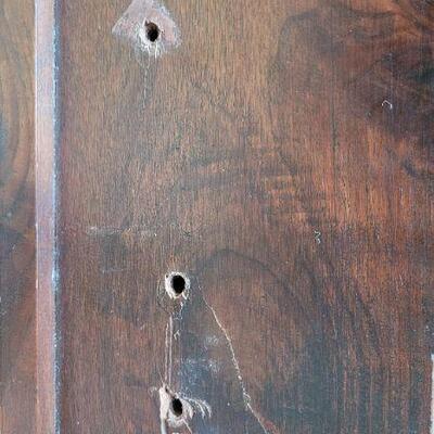 Lot 87: Vintage Mid Century Modern Heavy Wood Headboard
