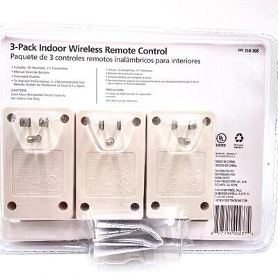 3 PACK INDOOR WIRELESS REMOTE CONTROL AND RECEIVERS (LOT #141)