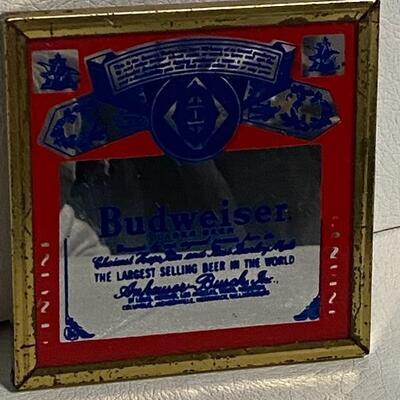 Budweiser sign and Glass 