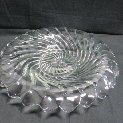Lot 7 - Fostoria Clear Glass Platter 13 3/4