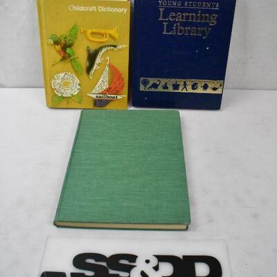 3 Hardcover Books Reference: Childcraft Dictionary -to- Audubon's Animals