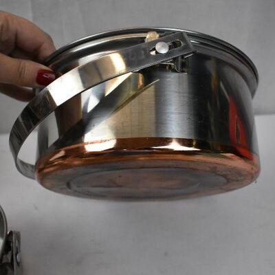 6 pc Copper Bottom Cooking Set
