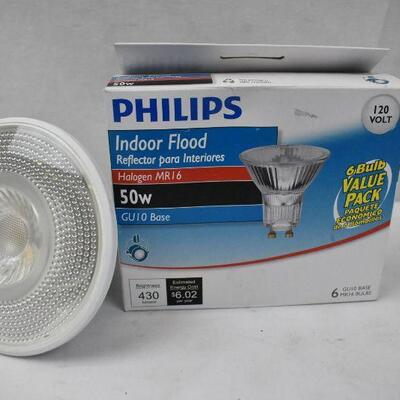 Lightbulb Lot: 6 indoor Floodlights & 1 flood light