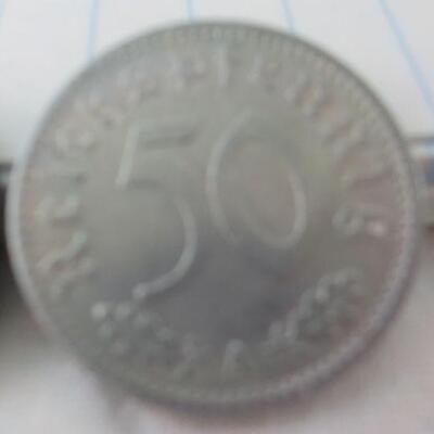 2 Rare 1940 German coins by Hitler.in WW2.