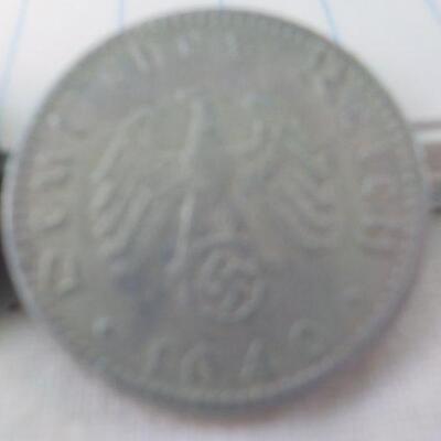 2 Rare 1940 German coins by Hitler.in WW2.