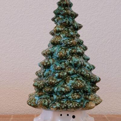 Lot 143: Vintage Mid Century Modern Ceramic Christmas Tree (unfinished- no lights)