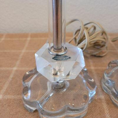 Lot 183: (2) Vintage Lead Crystal Lamps
