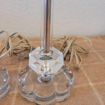 Lot 183: (2) Vintage Lead Crystal Lamps