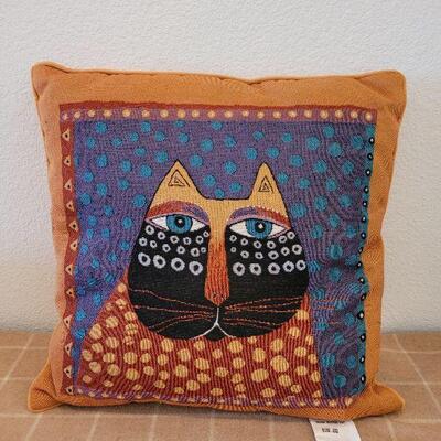 Lot 184: Sarah Burch Cat Pillow- Macy's