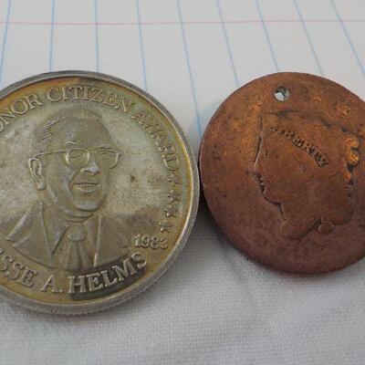 Jesse Helms 1/2 troy ounce silver and Liberty coin.