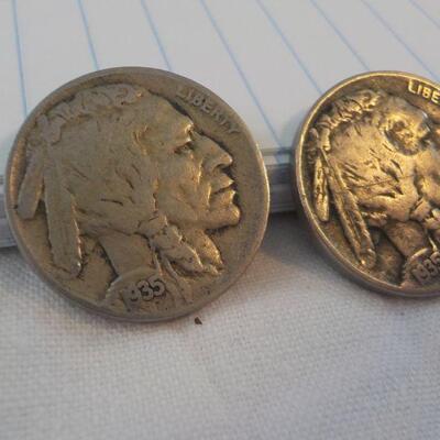 2 - War Time 1935 Nickels.
