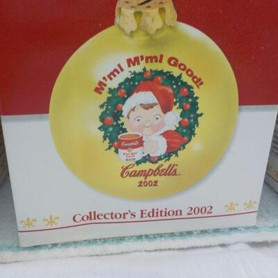 3 - Vintage Campbells collectible Ornaments with boxes.