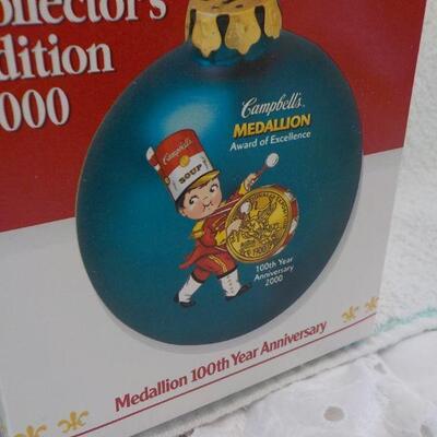 3 - Vintage Campbells collectible Ornaments with boxes.