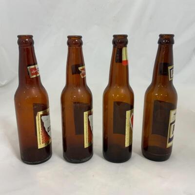 -94- VINTAGE | Four Beer Bottles | Chief Oshkosh | Peopleâ€™s