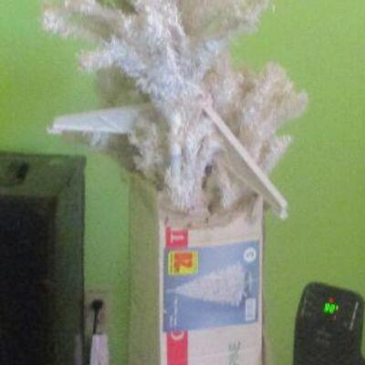 Lot 34 - Vintage White Christmas Tree LOCAL PICK UP ONLY