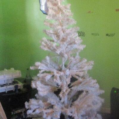 Lot 34 - Vintage White Christmas Tree LOCAL PICK UP ONLY