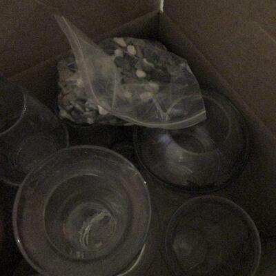 Lot 67 - Box of Vases and Rocks LOCAL PICK UP ONLY
