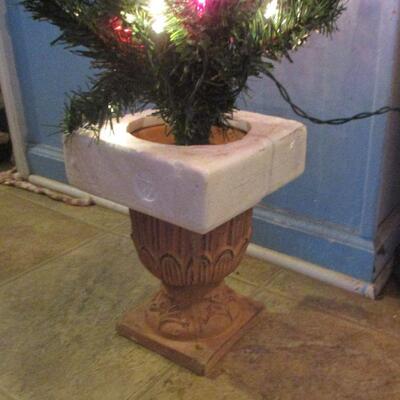 Lot 80 - 4 Foot Pre-Lit Tree with Ceramic Urn LOCAL PICK UP ONLY