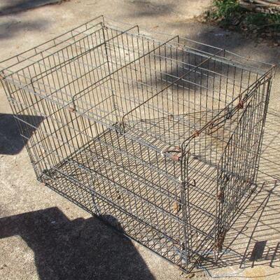Lot 132 - Large Wire Dog Crate LOCAL PICK UP ONLY