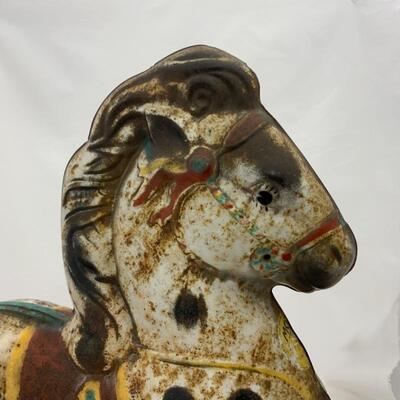-116- VINTAGE | 1950s | Tin MOBO Horse Toy | RARE 19” Tall