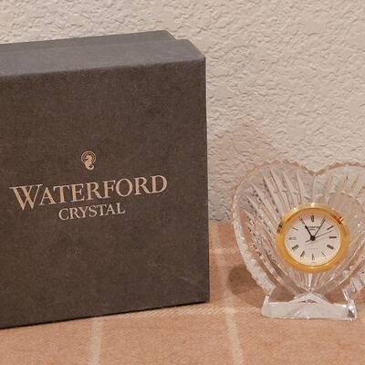 Lot 210: Waterford Crystal Dresser Clock with Box