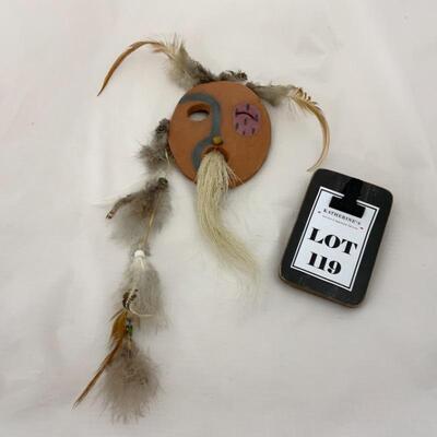 -119- Tunghat | Alaskan Native | Hand Crafted Terracotta Yup’ik Mask