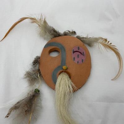 -119- Tunghat | Alaskan Native | Hand Crafted Terracotta Yupâ€™ik Mask