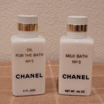 Lot 214: Vintage CHANEL No.5  Milk Bath and Oil For the Bath