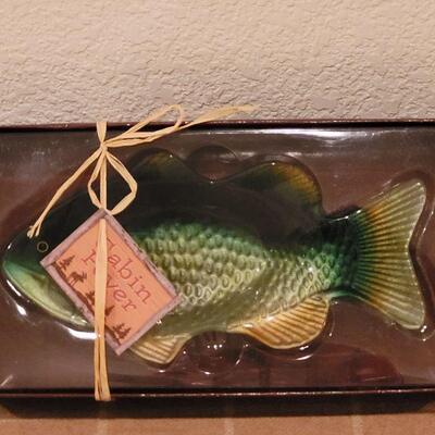 Lot 225: New Fish Spoon Rest and Vintage Needlepoint 