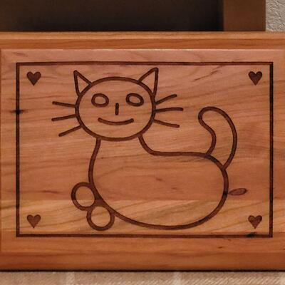Lot 231: New Wood Cat Plaque 