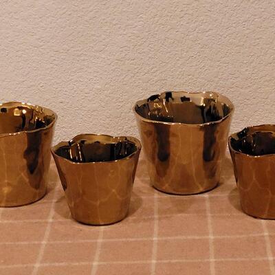 Lot 235: (4) New Gold Vases