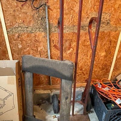 G61: Vintage Steel Hand Truck and Dolly