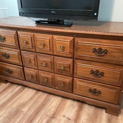 B3: Nine Drawer Solid Wood Dresser
