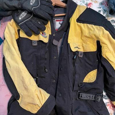 B8: Men's Firstgear Motorcycle Jacket and Gloves