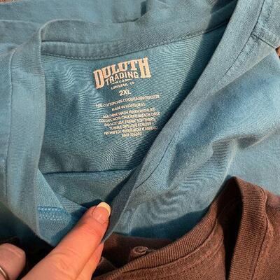 B9: Four Duluth Trading Company Short Sleeve Men's 2XL Shirts
