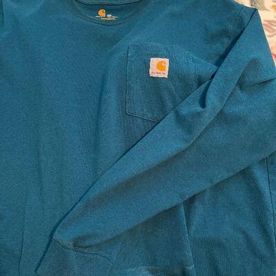 B10: Carhartt Denim Jeans, Long Sleeve Pocket T, and Green Cargo Shorts