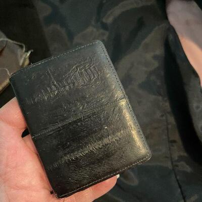 B15: Neil Martin Suede Vest and 2 Vintage Leather Wallets