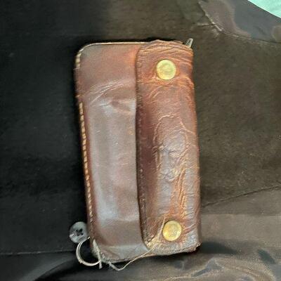 B15: Neil Martin Suede Vest and 2 Vintage Leather Wallets